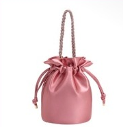 Jean Satin handbag in rose