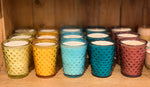 Large Hobnail Scented Candles & Vintage Glassware